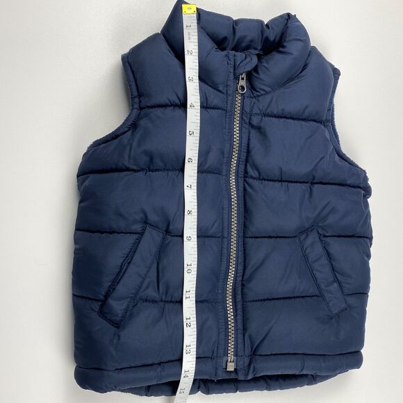 Old Navy Frost Free Unisex Baby's Puffer Vest Full Zip Blue Nautical Sz 18-24m - Picture 9 of 9